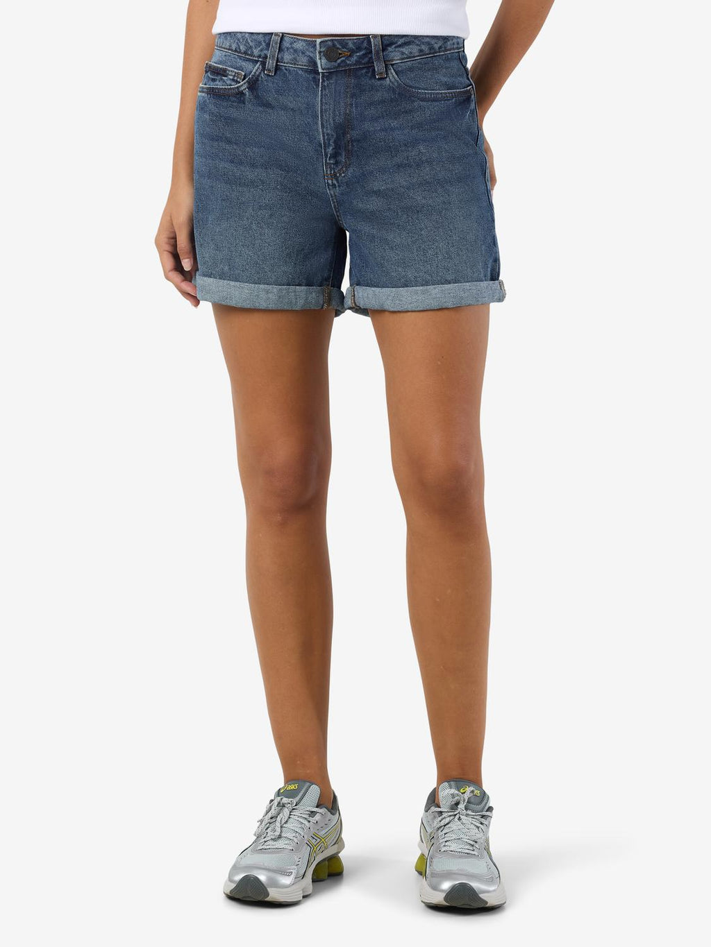 Short Relaxed Smiley - Medium Blue Denim