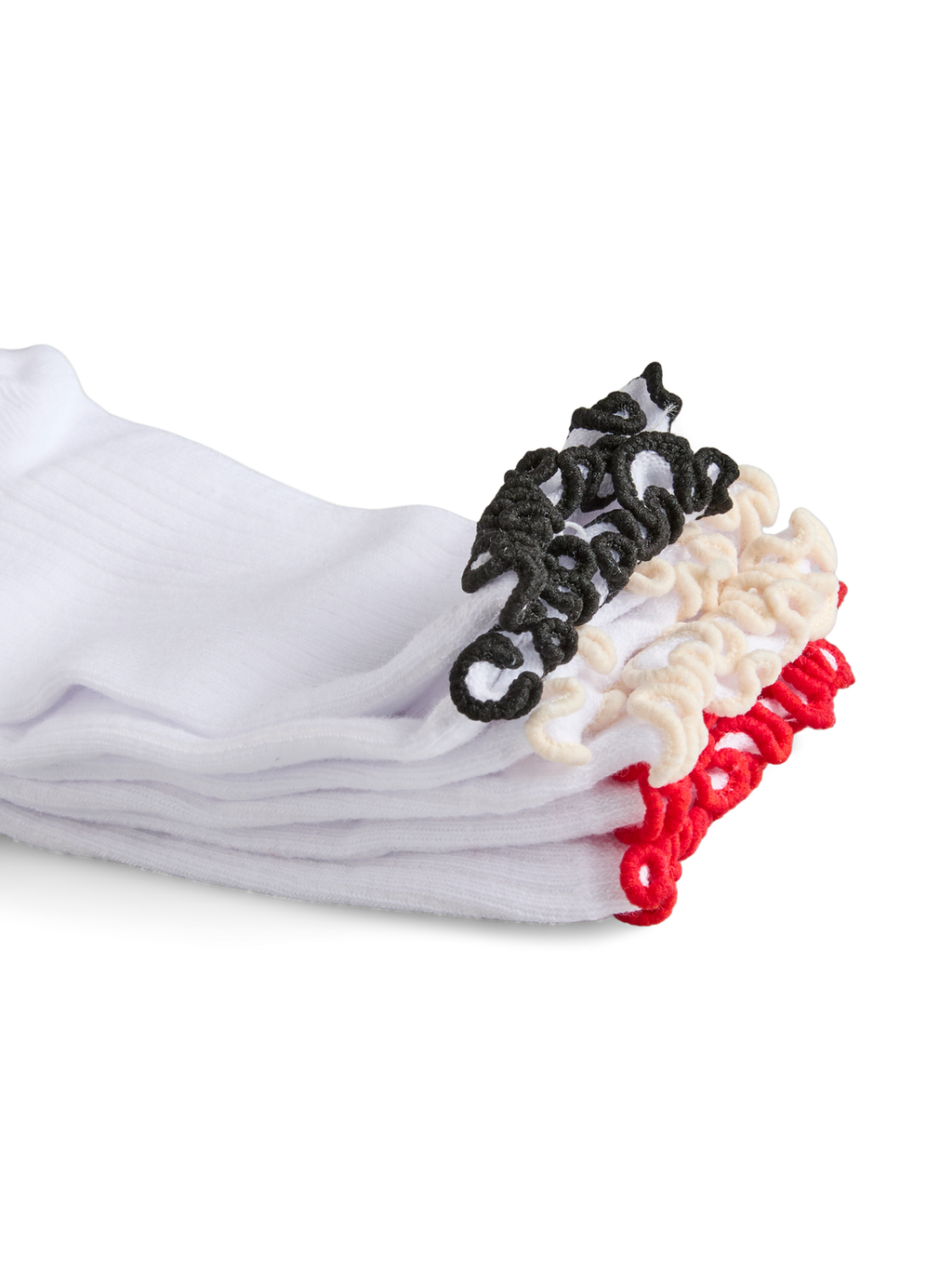 Medias Afia Contrast Frill Pack de 3 - Bright White