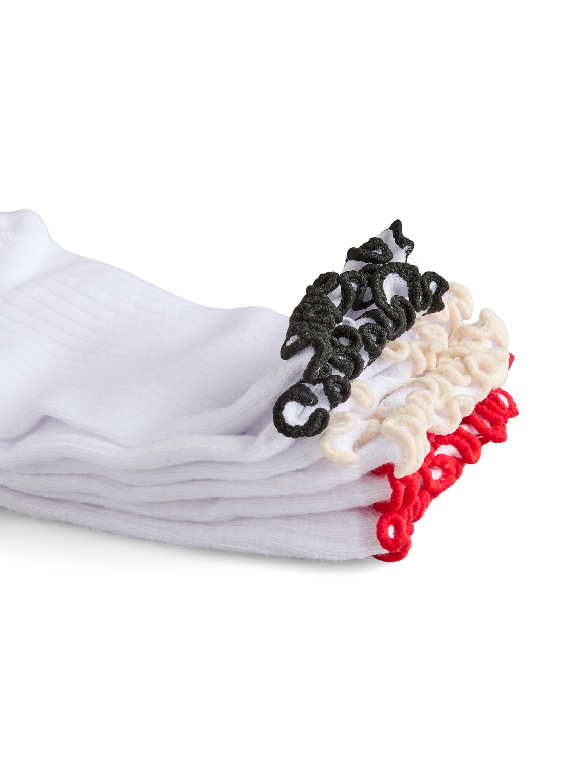 Medias Afia Contrast Frill Pack de 3 - Bright White