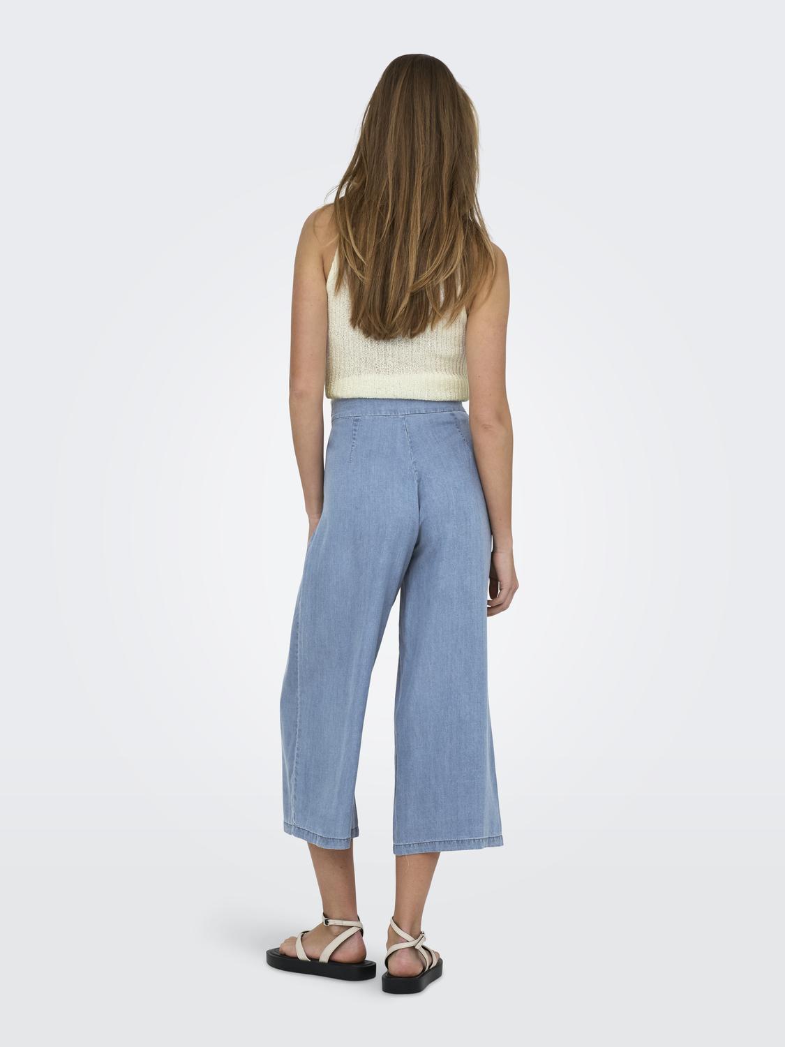 Pantalón Wide Leg Charis - Medium Blue Denim