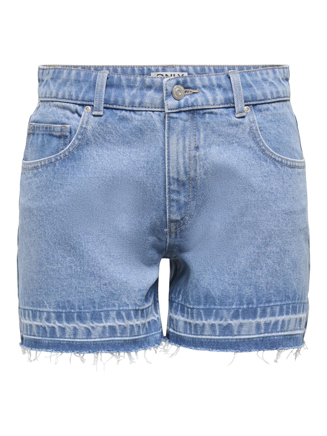 Short Regular Elaine Tiro Medio - Light Blue Denim