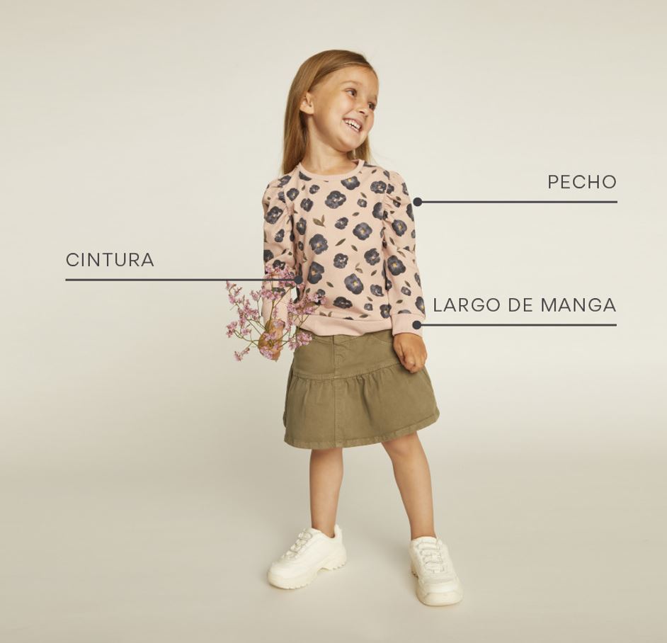 Cómo medir: pecho, cintura y largo de manga.